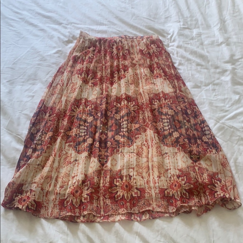 Anthropologie midi pleated skirt